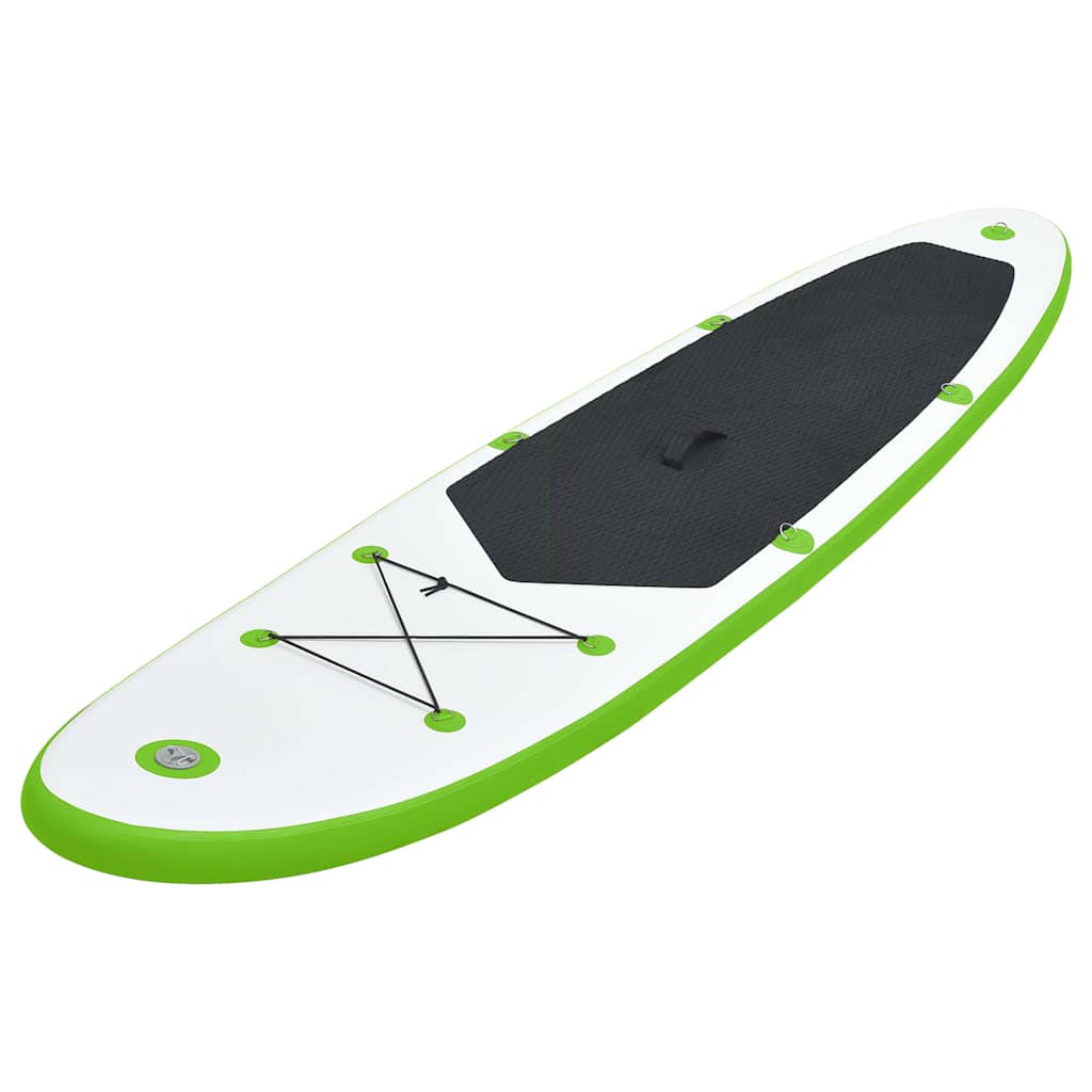 Juego de tabla de paddle surf hinchable verde y blanco v7930