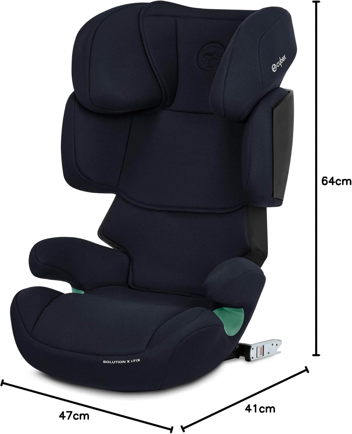 CBX by CYBEX Silla de coche infantil Solution X i-Fix, Para coches con y sin ISOFIX, De 3 a 12 años aprox. (100 - 150 cm), De 15 a 50 kg aprox., Negro (Pure Black)