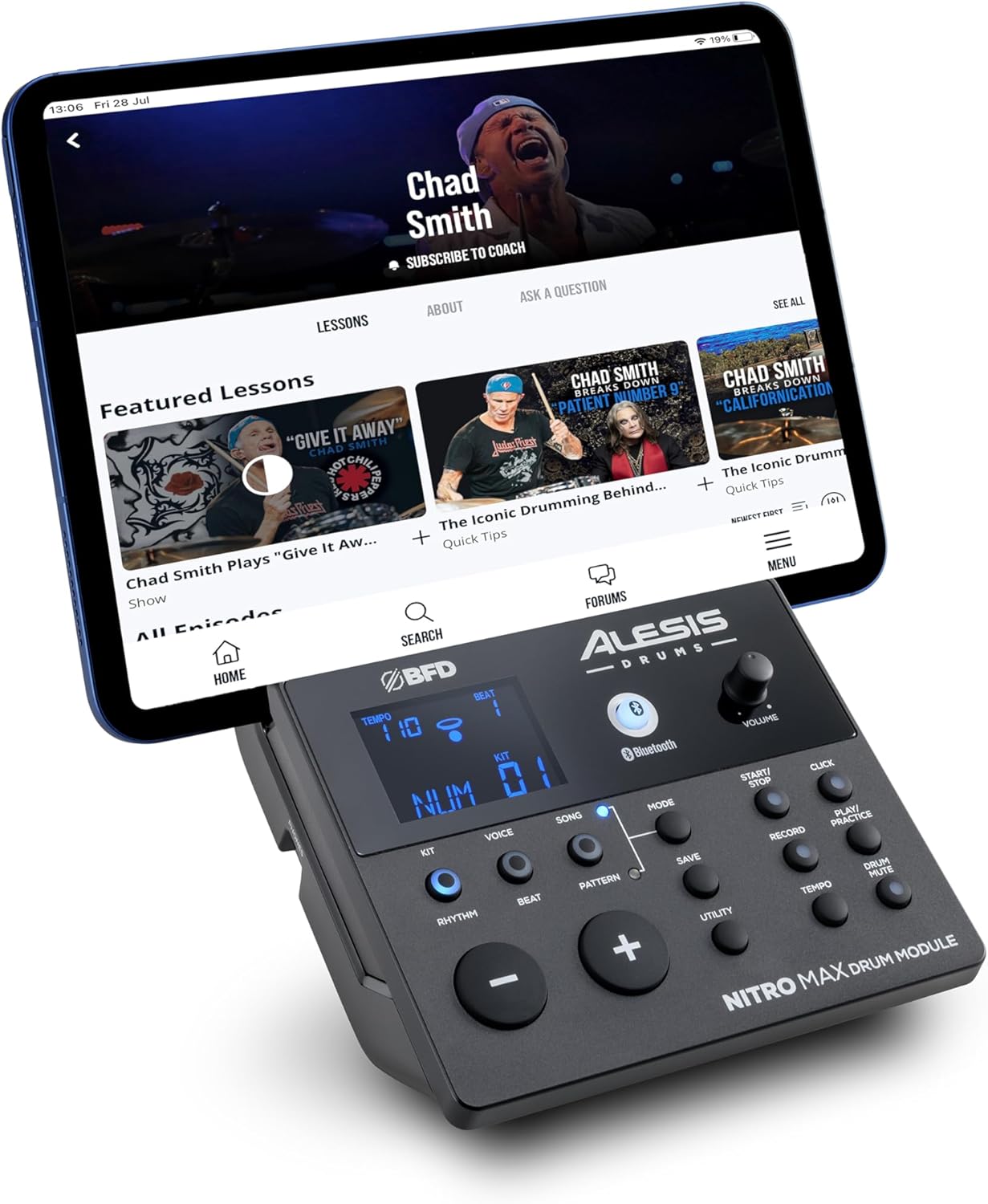 Alesis Nitro Max Kit Batería Electrónica con Parches Silenciosos de Malla, Caja de Doble Zona de 10