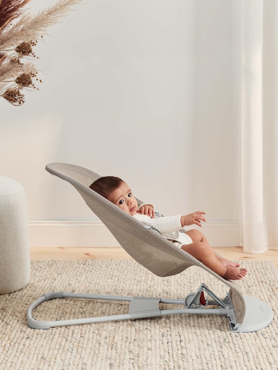 BabyBjörn Hamaca Balance Soft, Tejido/Jersey, Salvia claro/Gris