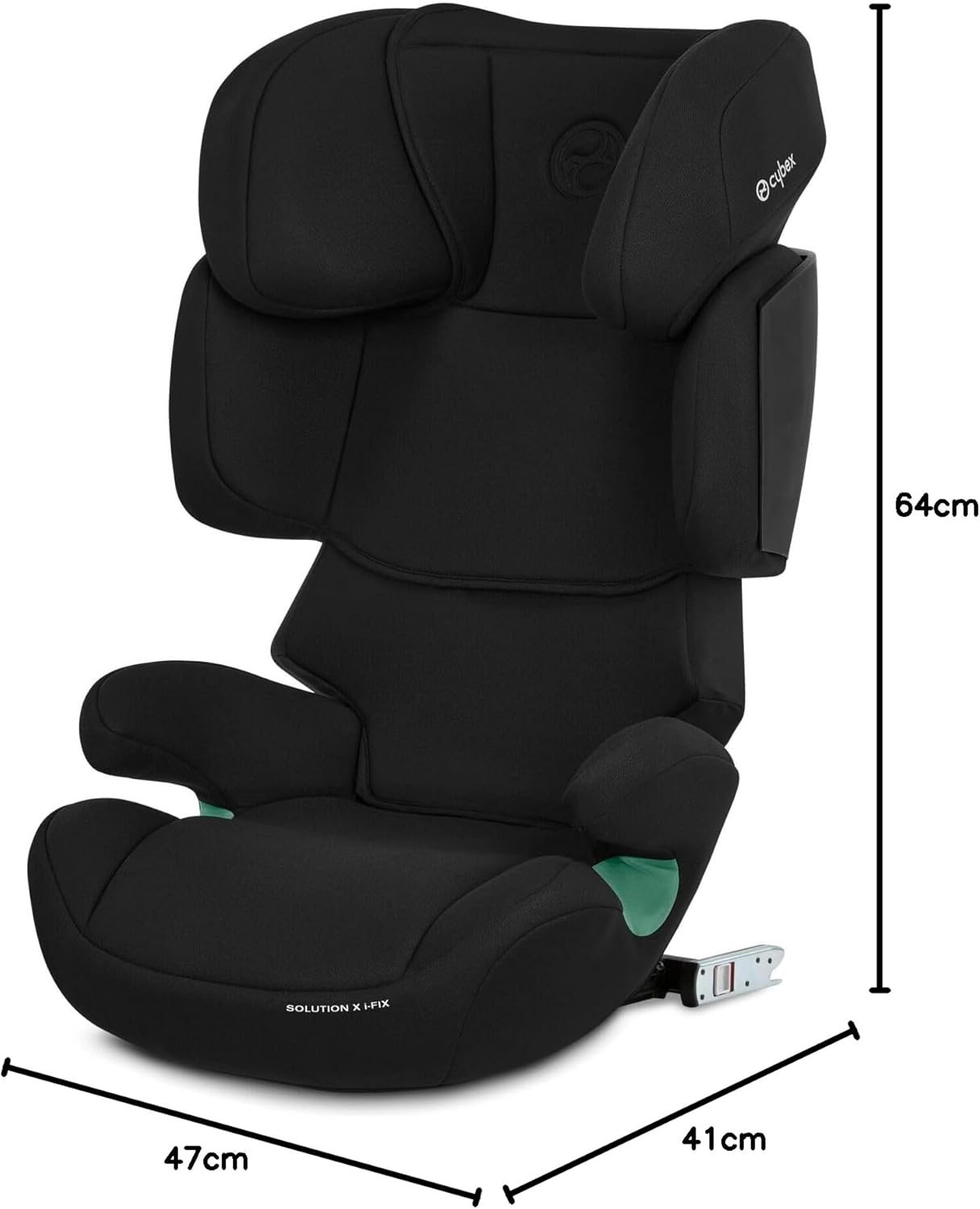 CBX by CYBEX Silla de coche infantil Solution X i-Fix, Para coches con y sin ISOFIX, De 3 a 12 años aprox. (100 - 150 cm), De 15 a 50 kg aprox., Negro (Pure Black)