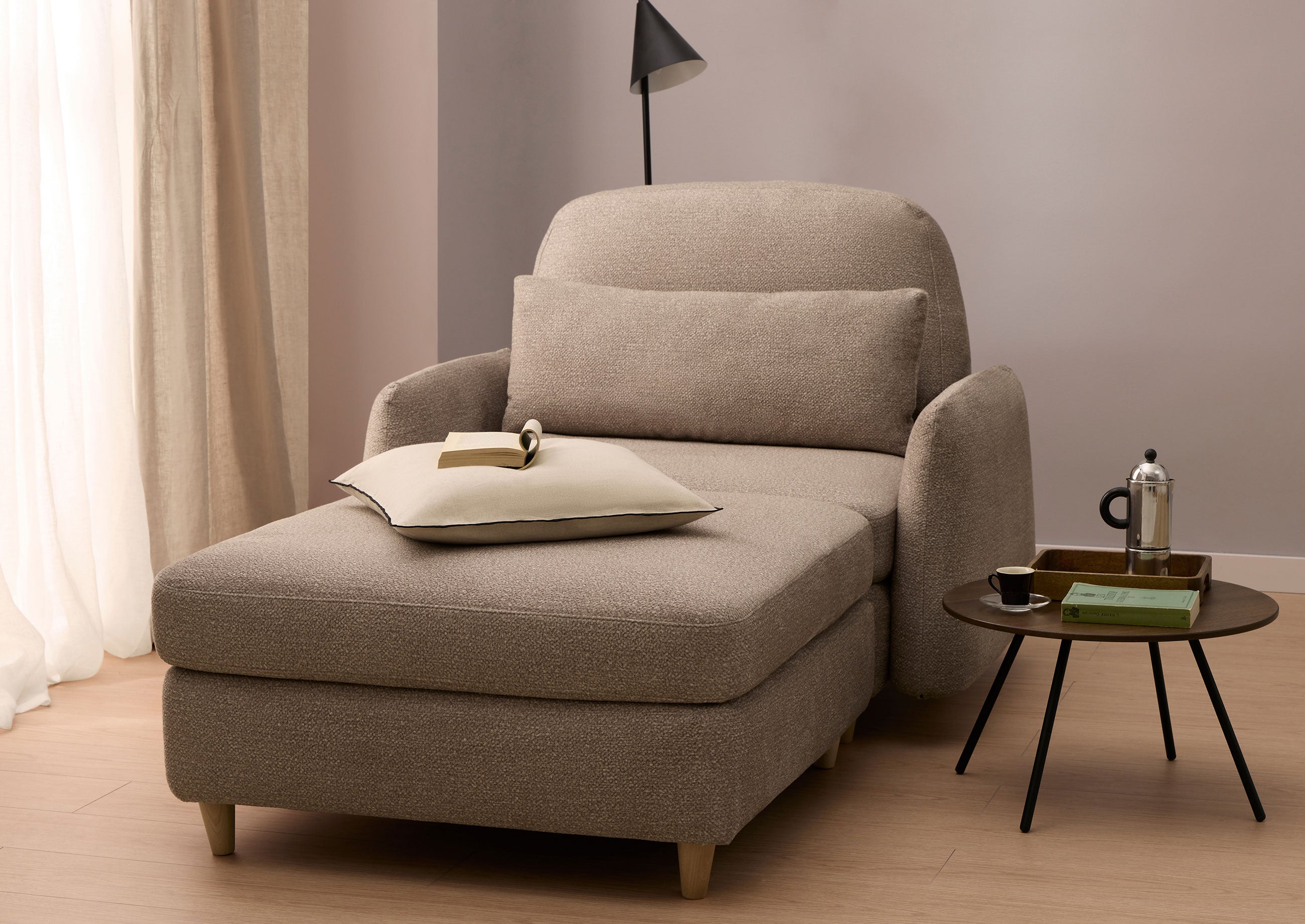 EL SOFÁ MODULAR - 3 módulos, con puff and brazos