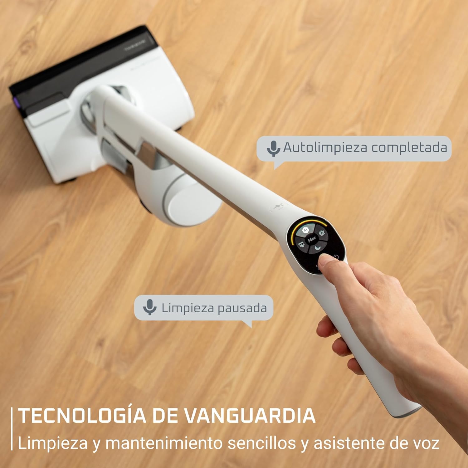 X-Clean 10 de Rowenta, Fregona Eléctrica Sin Cable con Tecnología Wet & Dry, Autolimpieza y Secado Automático, tecnología Dual Edge, gran autonomía, GZ7540WO