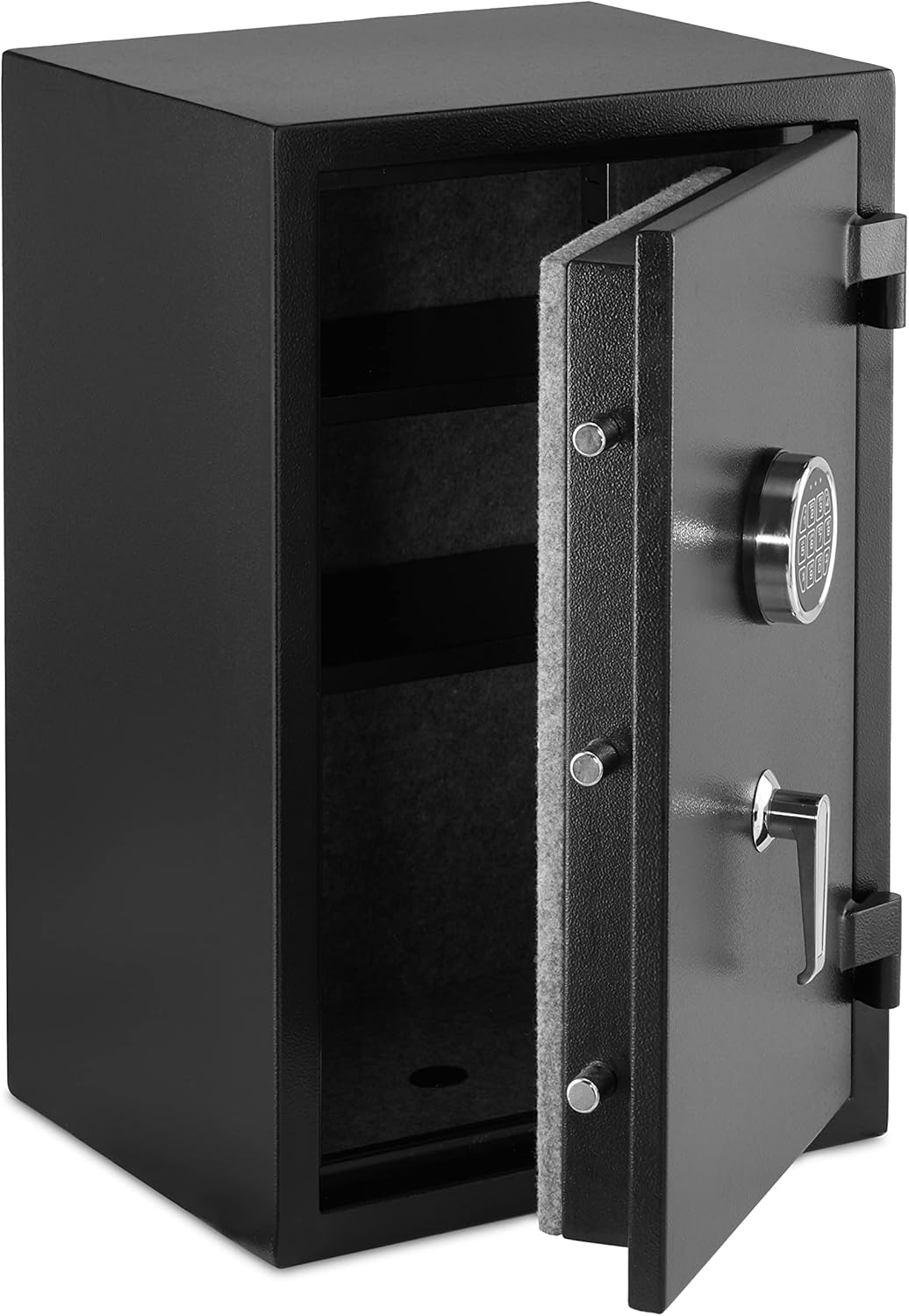 Amazon Basics Fireproof Safe with Programmable Electronic Keypad, 60 L, Black, 43 x 35 x 66 cm (W x D x H)