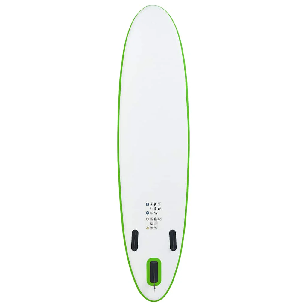 Juego de tabla paddle surf inflable verde y blanco v7954
