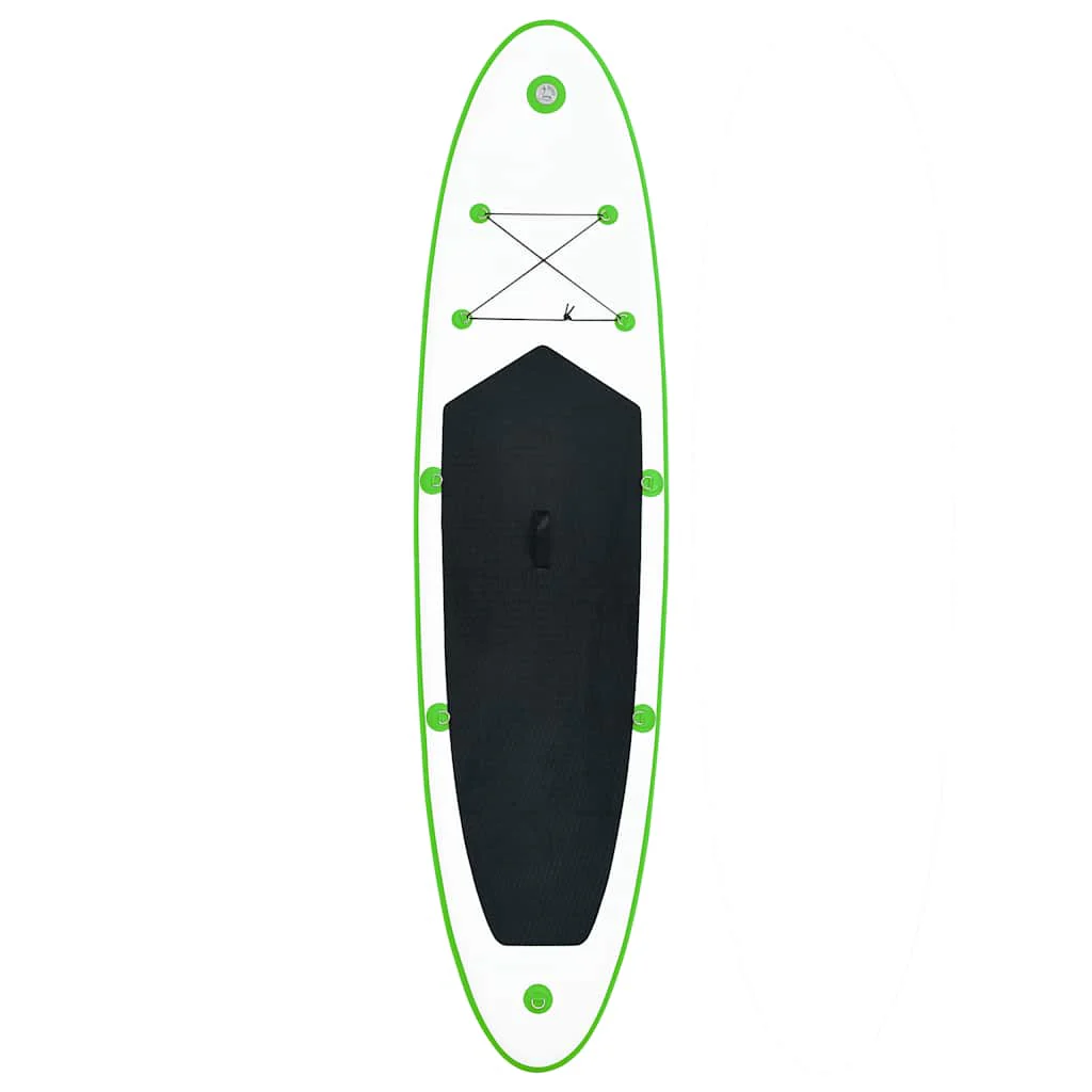 Juego de tabla paddle surf inflable verde y blanco v7954