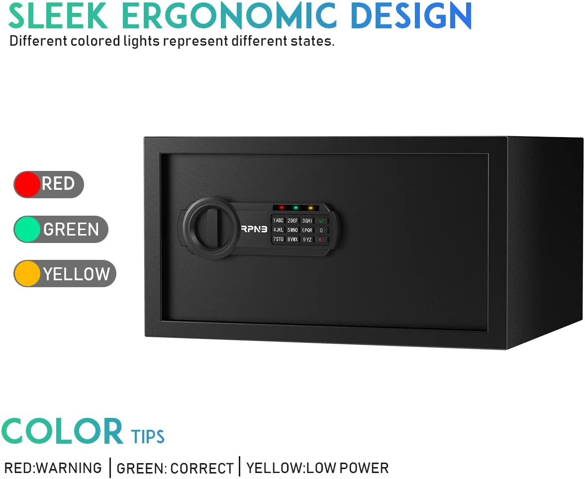 RPNB Luxury Safe and Lock, Safe, Digital Keypad Safe, Good Preservation for Home, Hotel and Office, Trade, Jewelry, Guns, Species. 51L
