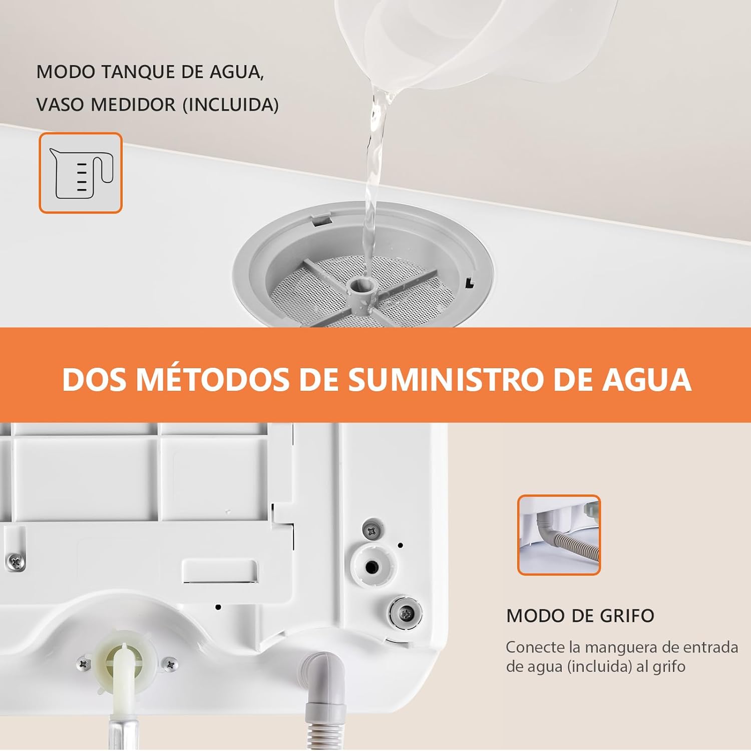 Lavavajillas de encimera, Mini Lavavajillas Portatil, Pantalla LED, 6 Programas, Dos modos de suministro de agua, Cuidado de Bebés y lavado de Fruta, 45 CM