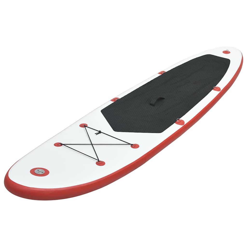 Juego de tabla de paddle surf hinchable rojo y blanco v7992
