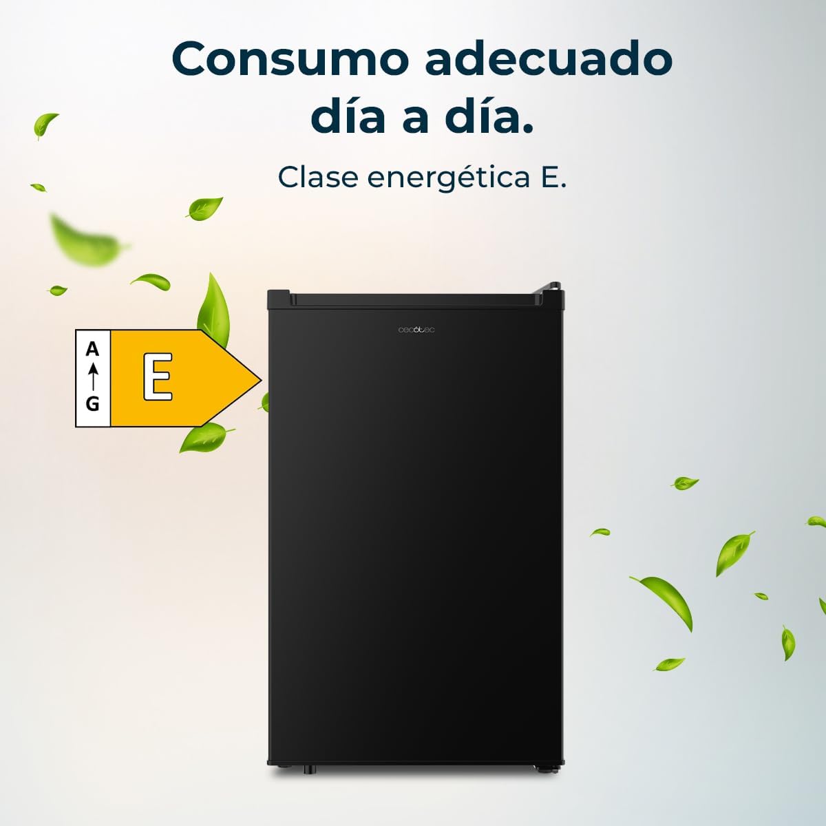 Cecotec Congelador Vertical Sobremesa 87L Bolero CoolMarket TF 87 Black. 83,6 cm de Altura y 50,6 cm de Ancho, Bajo Consumo, Puerta Plana y Reversible, Diseño Compacto, Blanco