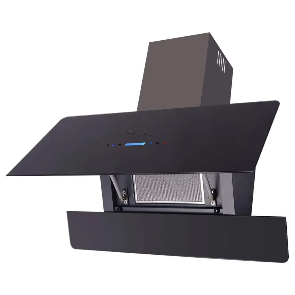 Campana extractora con pantalla táctil negro 900 mm v0041