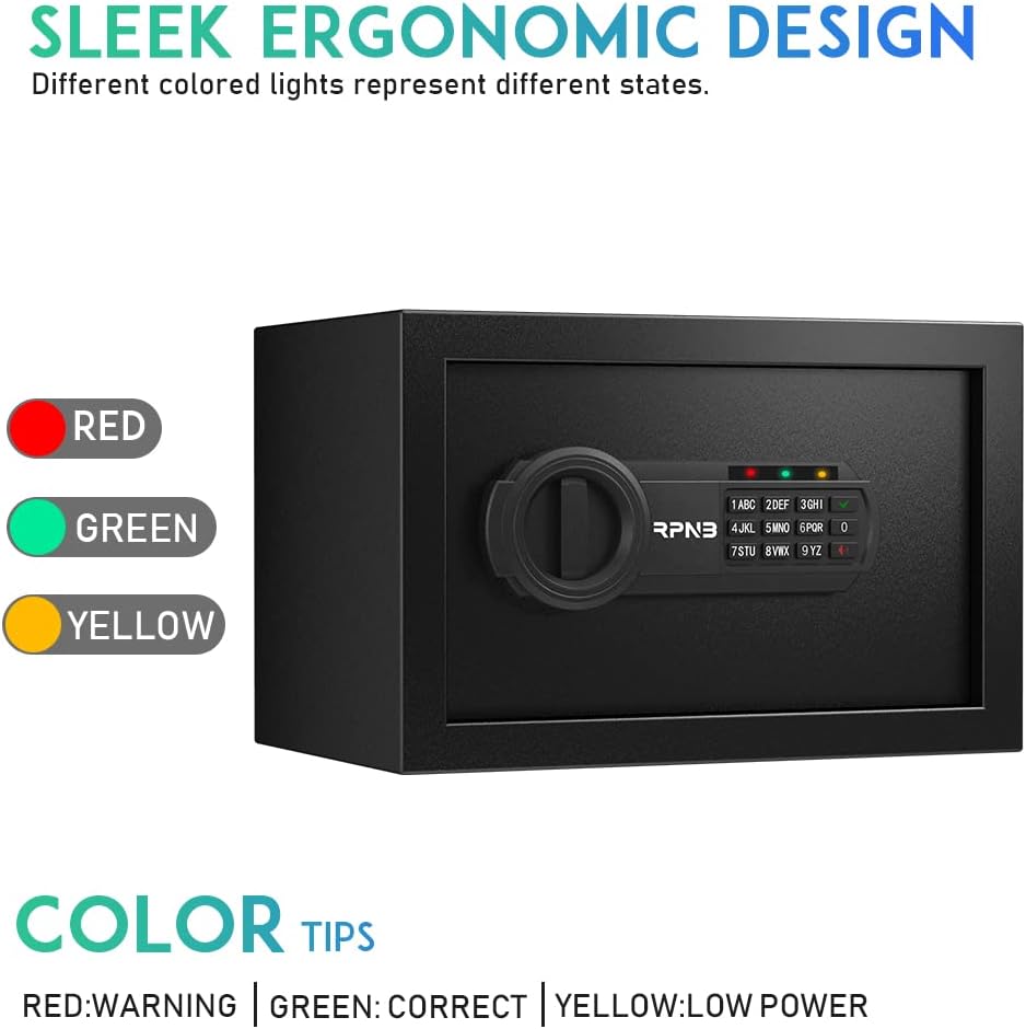 RPNB Luxury Safe and Lock, Safe, Digital Keypad Safe, Good Preservation for Home, Hotel and Office, Trade, Jewelry, Guns, Species. 51L