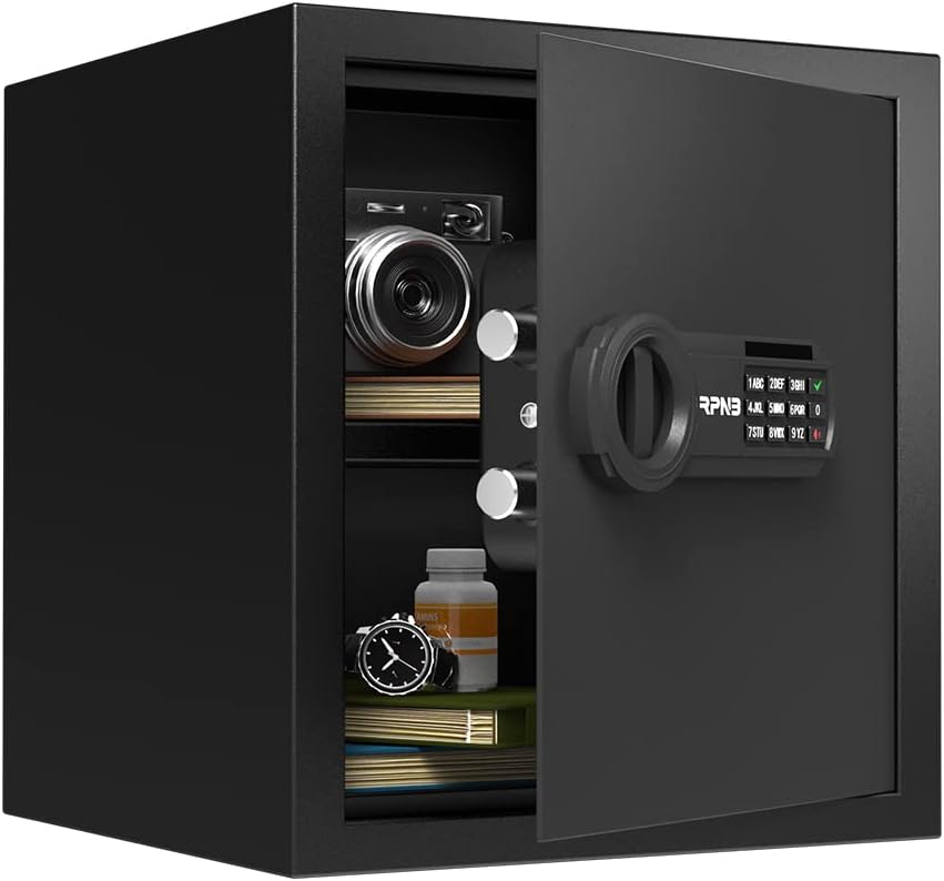 RPNB Luxury Safe and Lock, Safe, Digital Keypad Safe, Good Preservation for Home, Hotel and Office, Trade, Jewelry, Guns, Species. 51L
