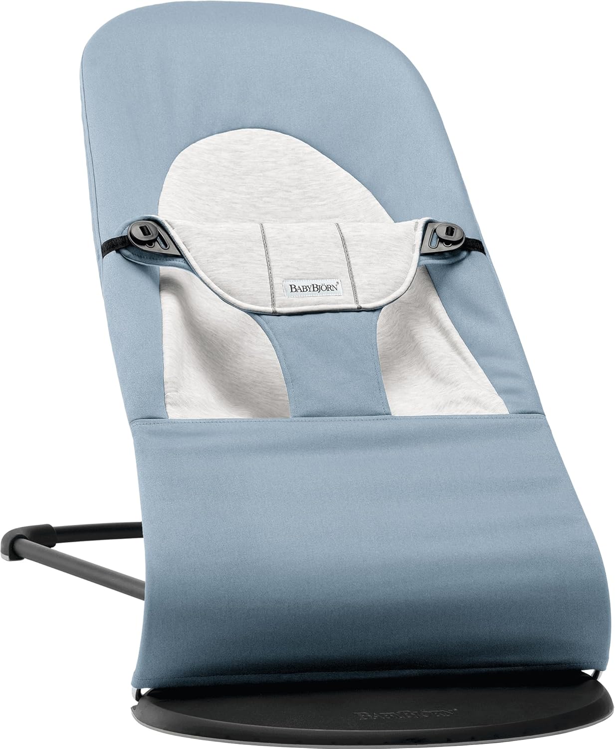 BabyBjörn Hamaca Balance Soft, Tejido/Jersey, Salvia claro/Gris