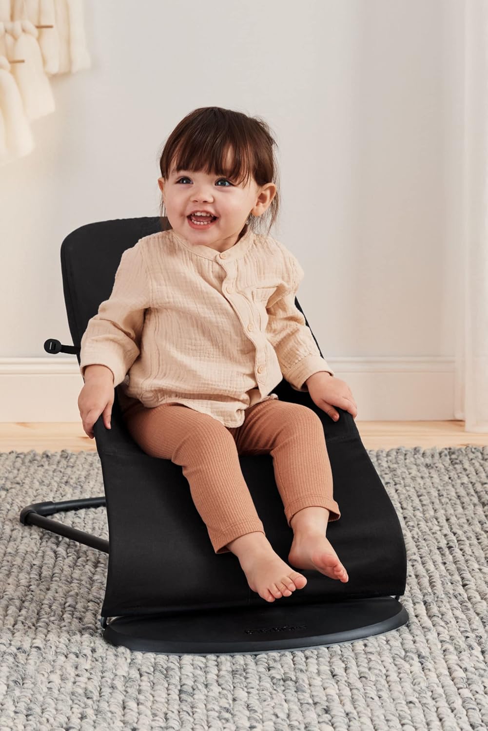 BabyBjörn Hamaca Balance Soft, Tejido/Jersey, Salvia claro/Gris