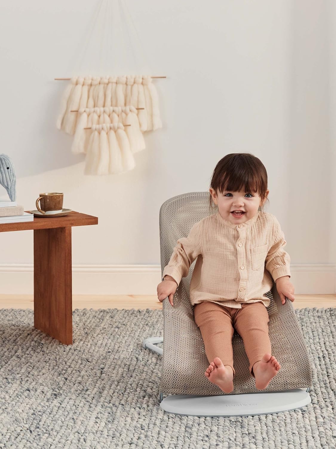 BabyBjörn Hamaca Balance Soft, Tejido/Jersey, Salvia claro/Gris