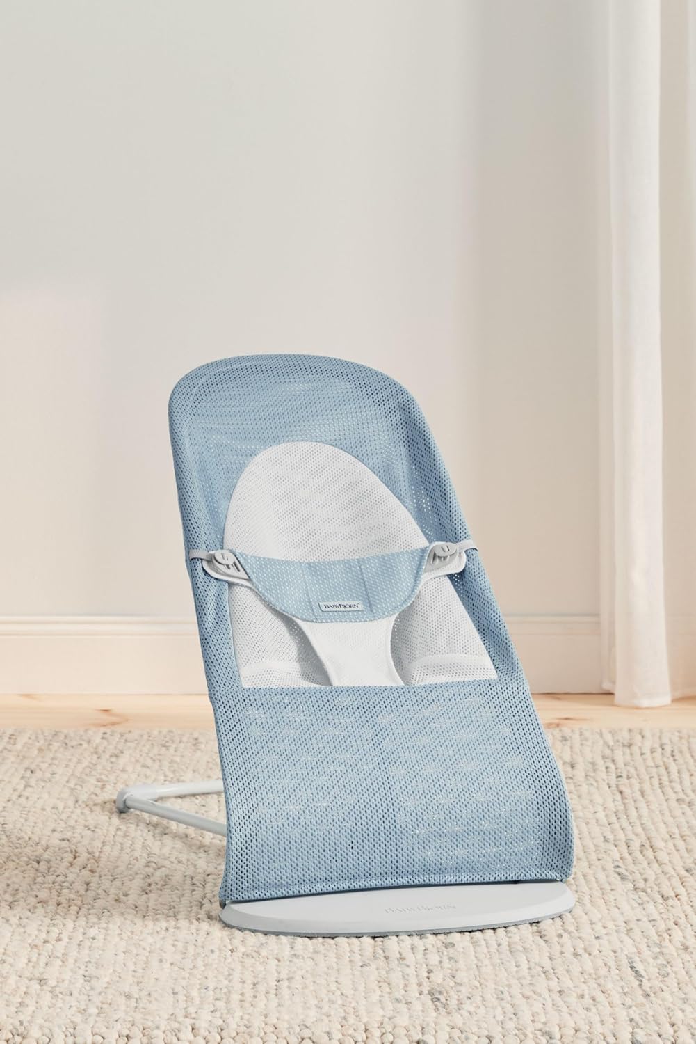 BabyBjörn Hamaca Balance Soft, Tejido/Jersey, Salvia claro/Gris