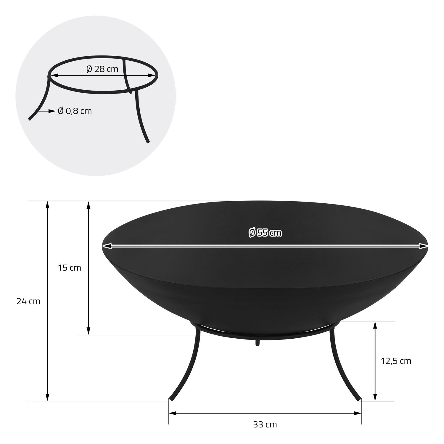 Hoguera De Acero Con Trípode Para Barbacoas
