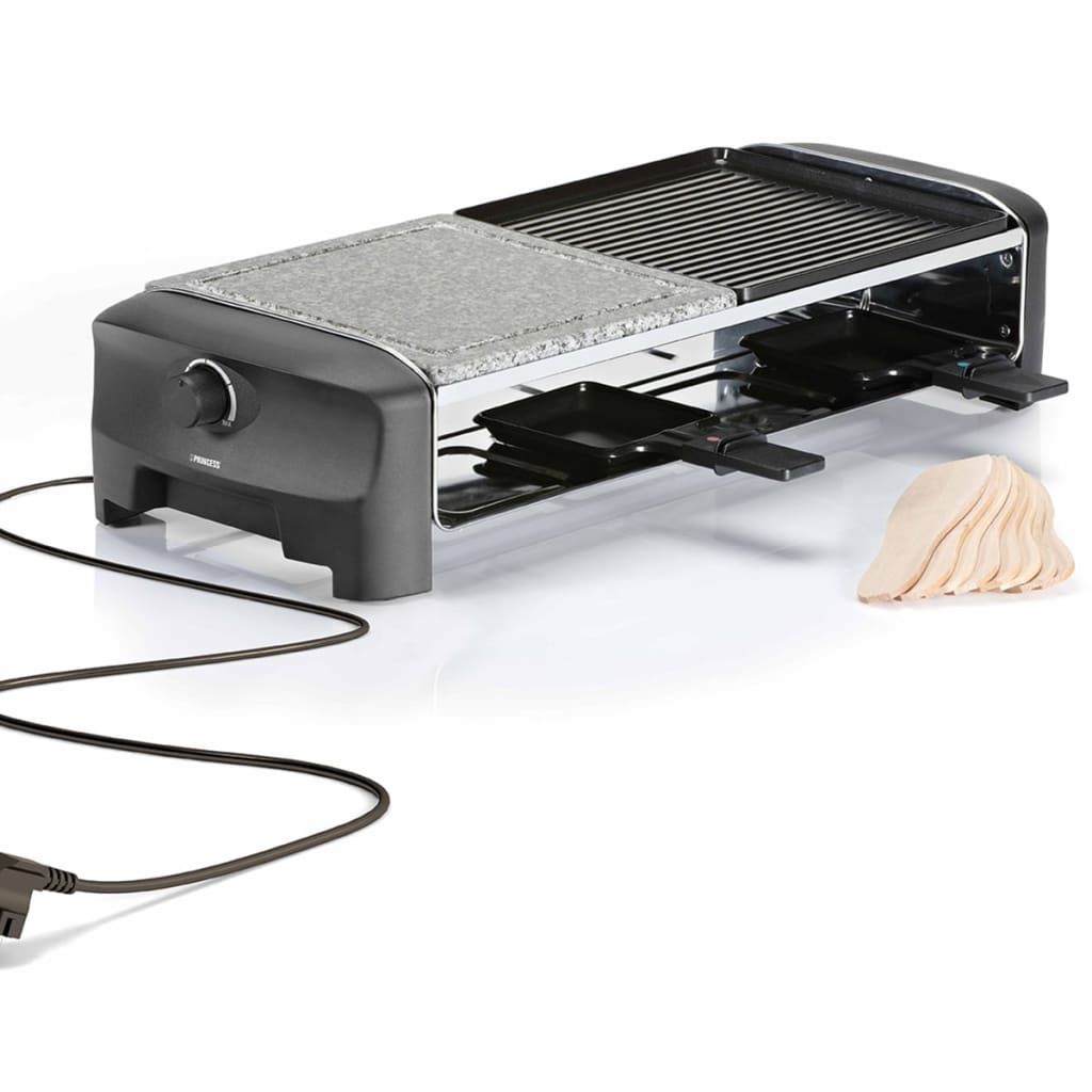 Raclette Con Grill Piedra Y 8 Sartenes 1300 W 162820 Princess