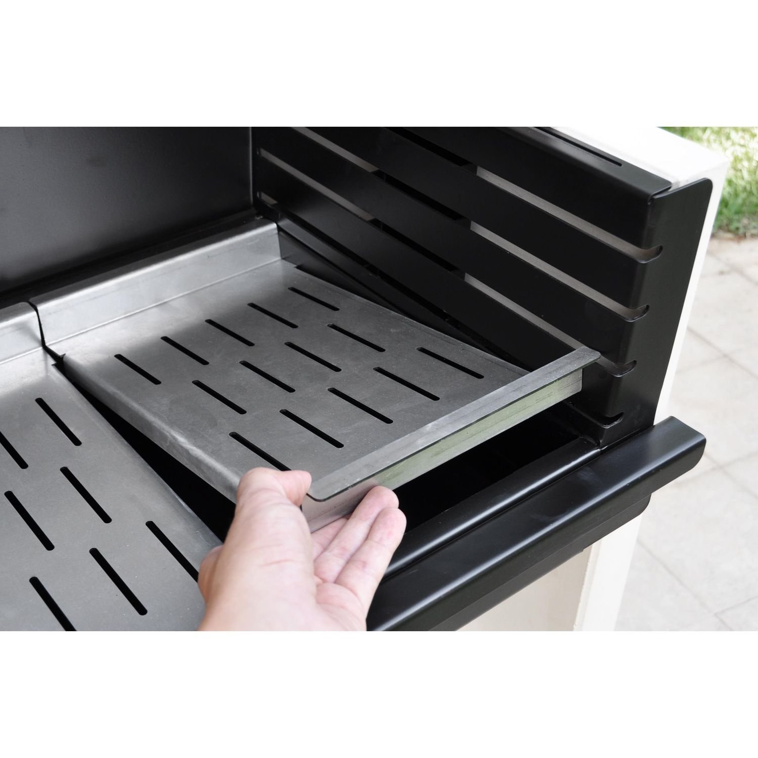 Barbacoa De Hormigón Venit Flex Carbon Y Leña