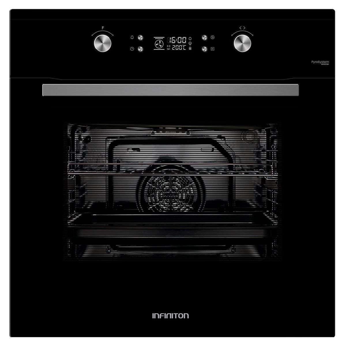 Horno Pirolitico Infiniton P709fb, 70 L, 60 Cm De Ancho, A, 3200 W, Negro