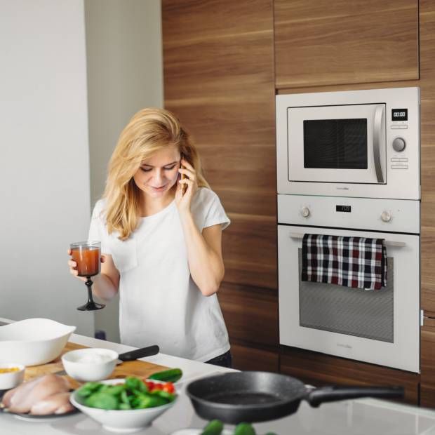 Horno Digital Cristal Blanco | Universalblue