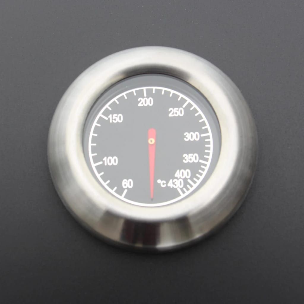 Barbacoa Grill De Gas 6+1 Quemadores Negra Vidaxl