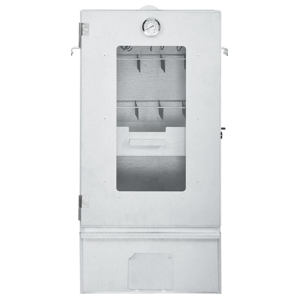 Horno Ahumador De Barbacoa Con Mesa Acero Galvanizado Vidaxl