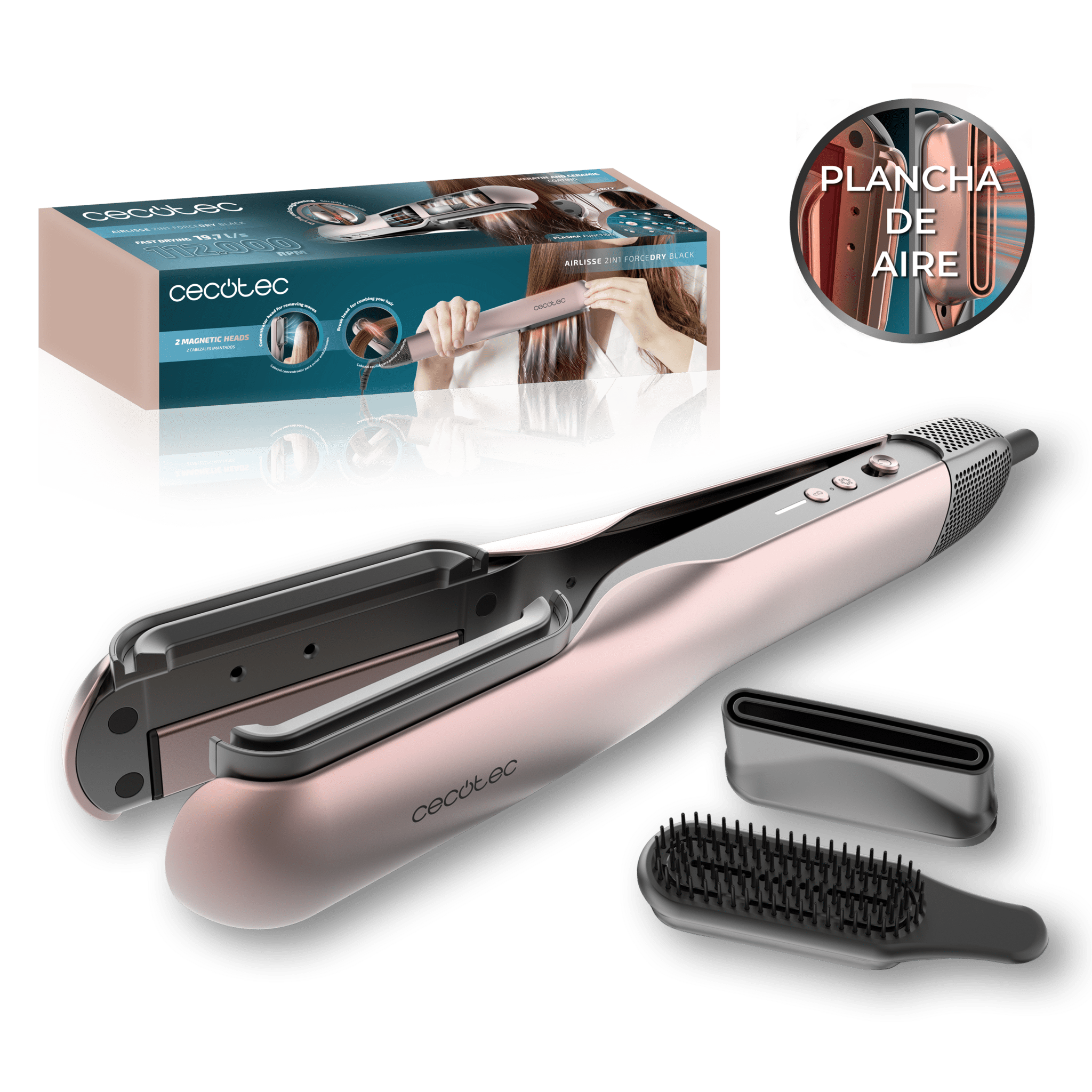 AirLisse 2in1 ForceDry Black