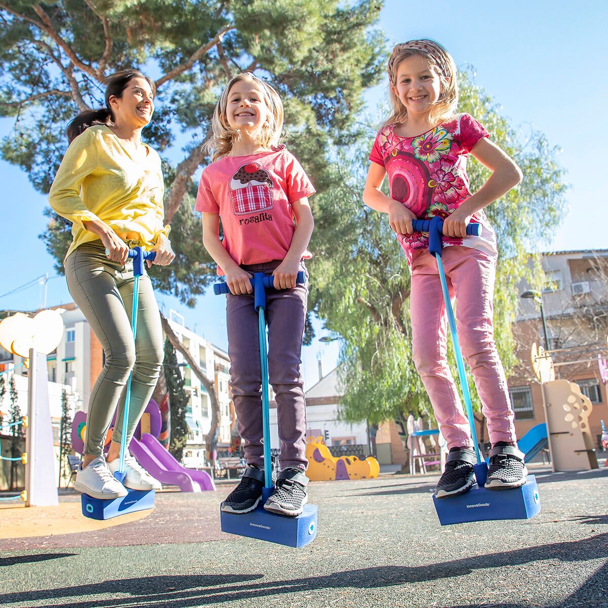 Pogo Saltarín De Goma Tpe 55 X 24 X 11 Cm - Innovagoods. Azul