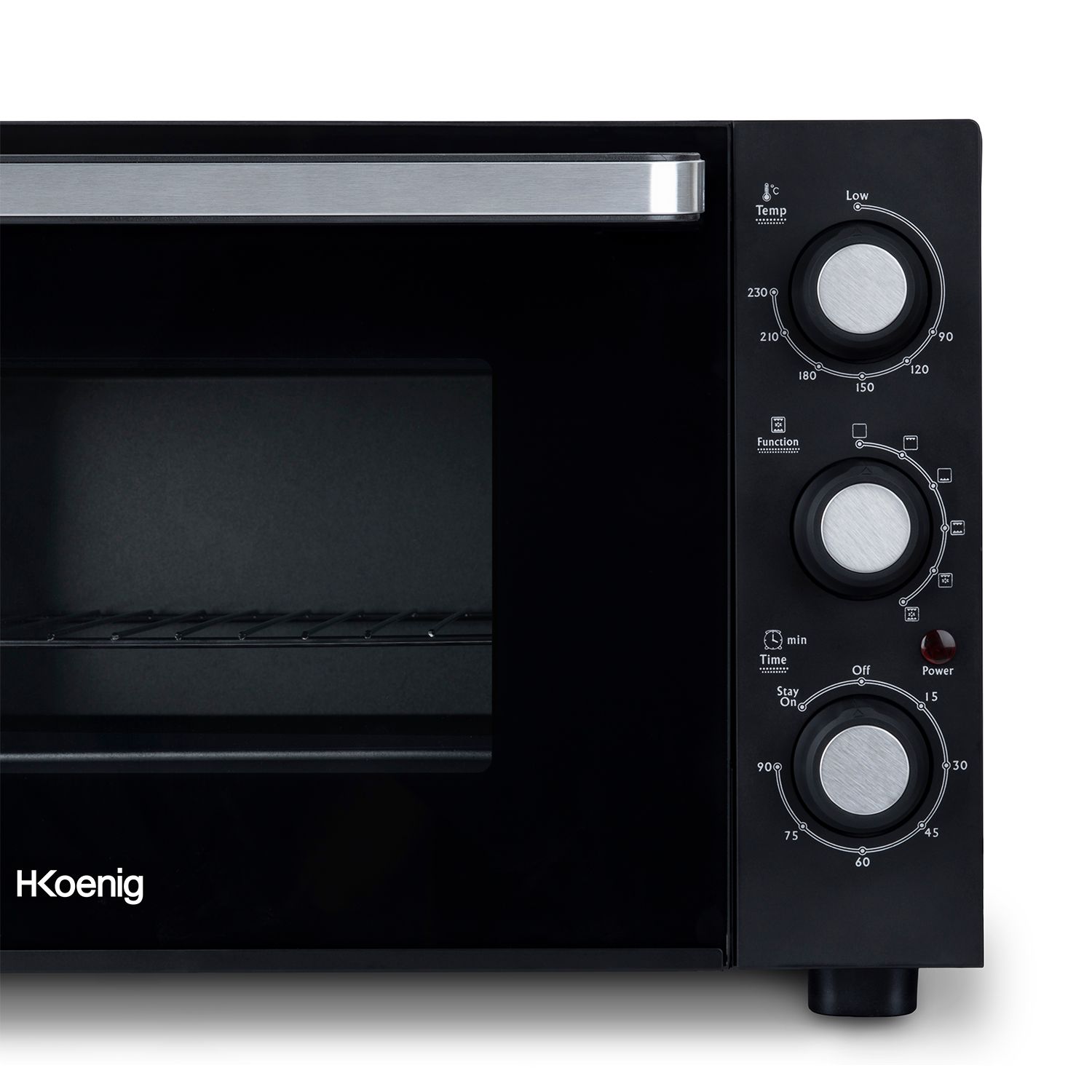 Mini Horno Fo30 H.koenig, 1500 W, 30l, Acero Inoxidable, Negro