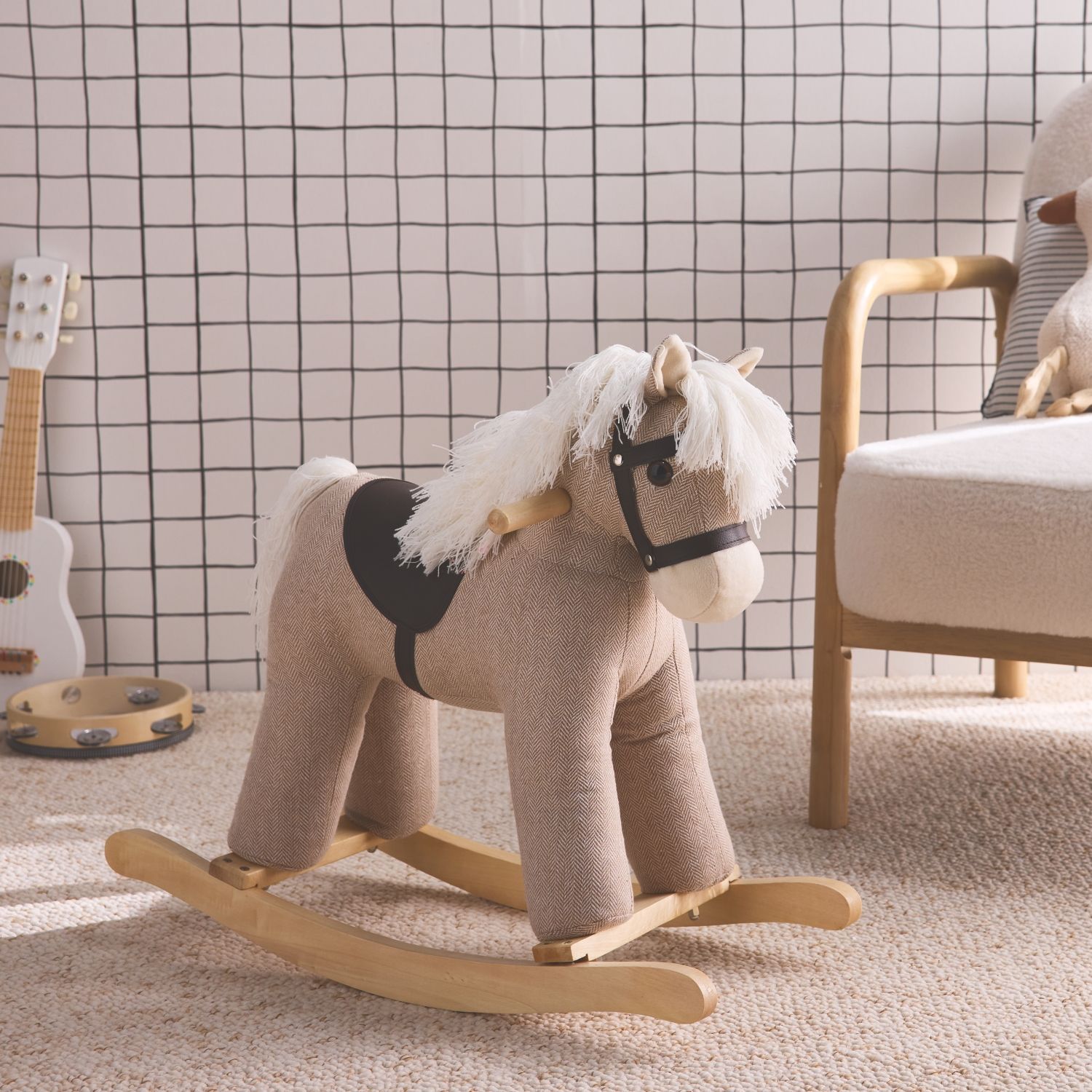 Caballo Balancín Para Niños, Marrón