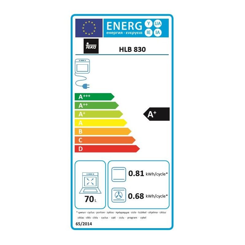 Horno Multifunción Teka Hlb830ss 70 L Hydroclean Touch Control 2615w