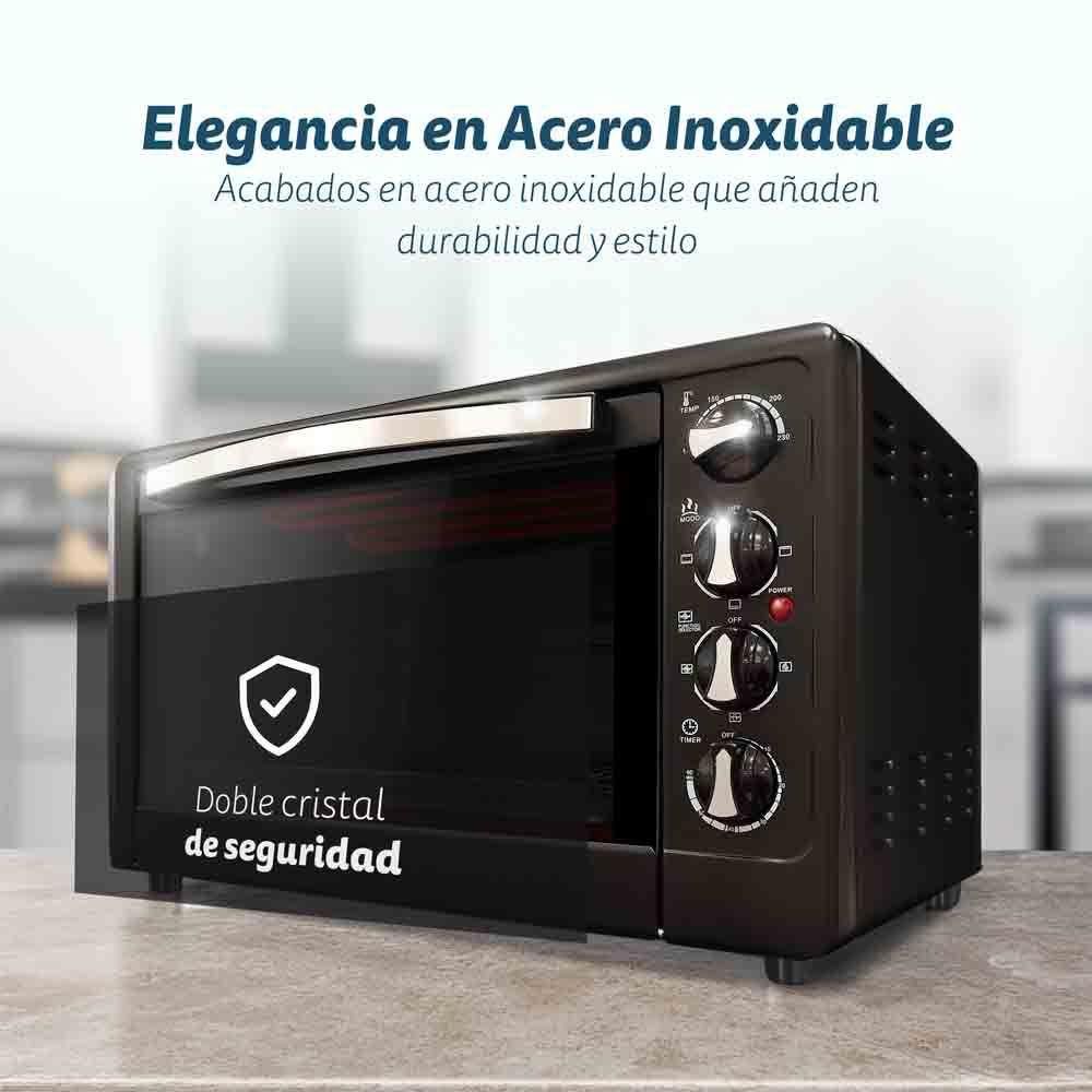 Horno Eléctrico Multifunción De Sobremesa  De 48l - Hr-48rmrusti - 2200w - Negro
