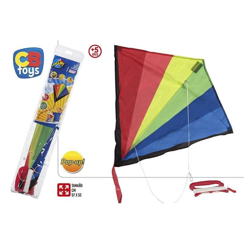 Color Baby- Cometa Nylon Pop-up Diamante Clasica 57 Cm, Multicolor, 57 X 55 Cm (43494)