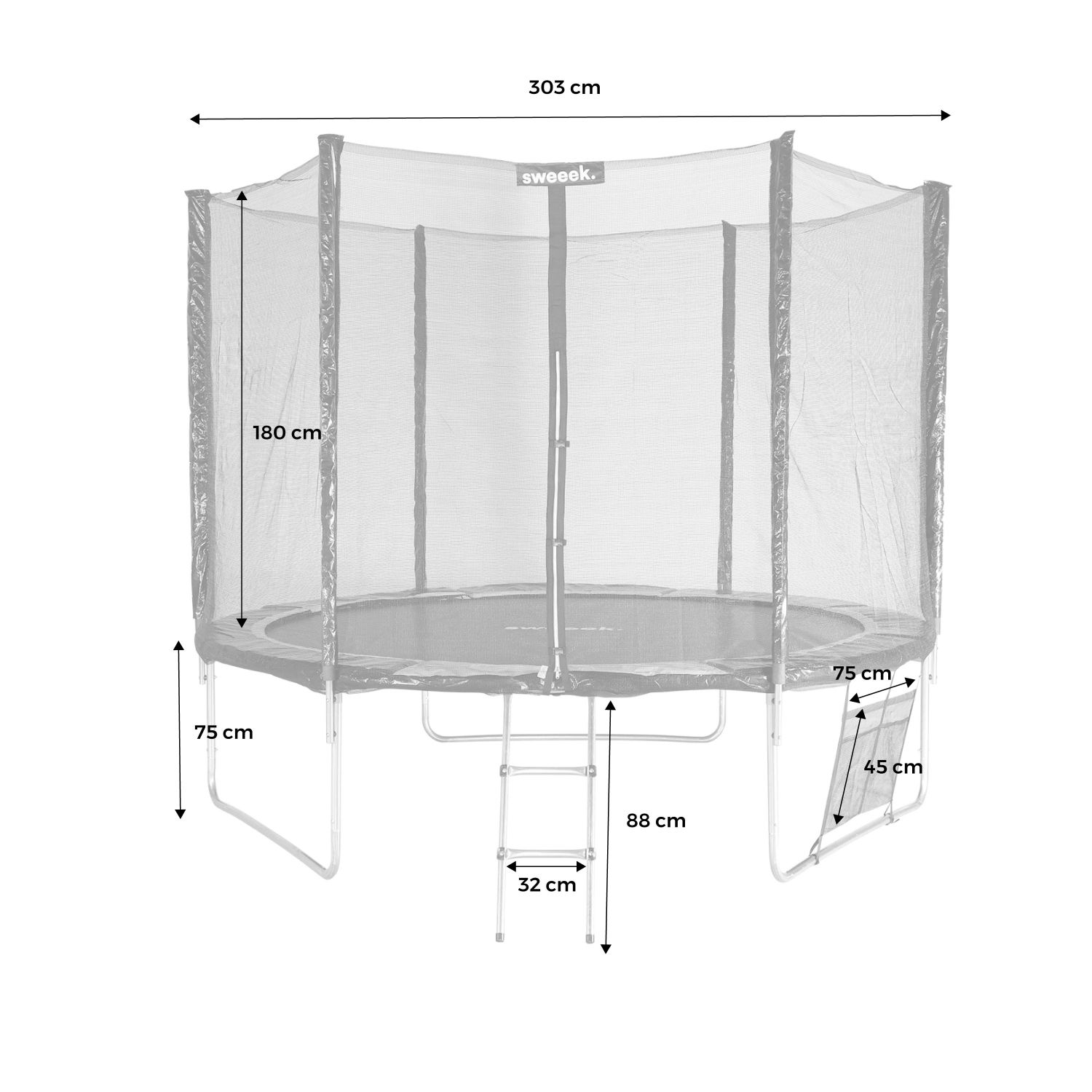 Cama Elástica 305cm Con Pack De Accesorios, Verde