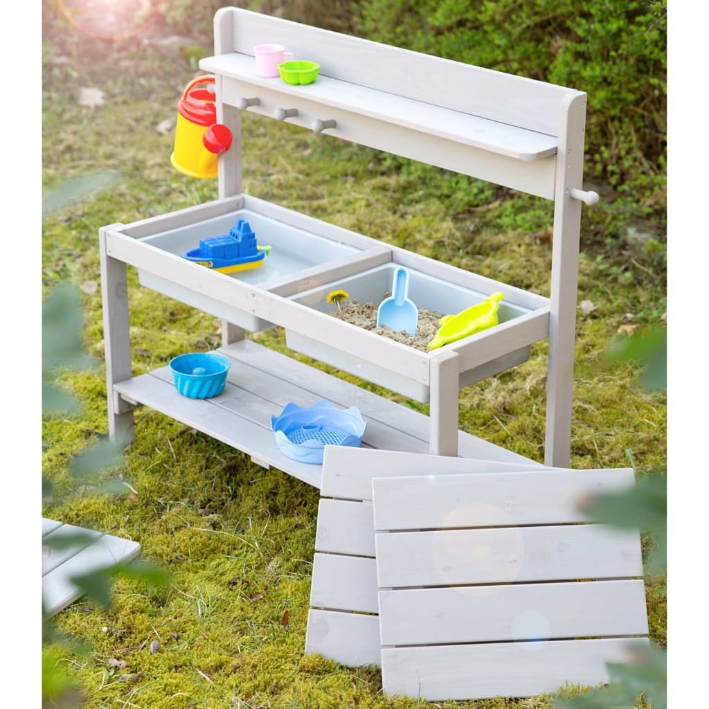 Mesa De Juegos Para Jardín Gris 89,5x35x88,5 Cm Roba