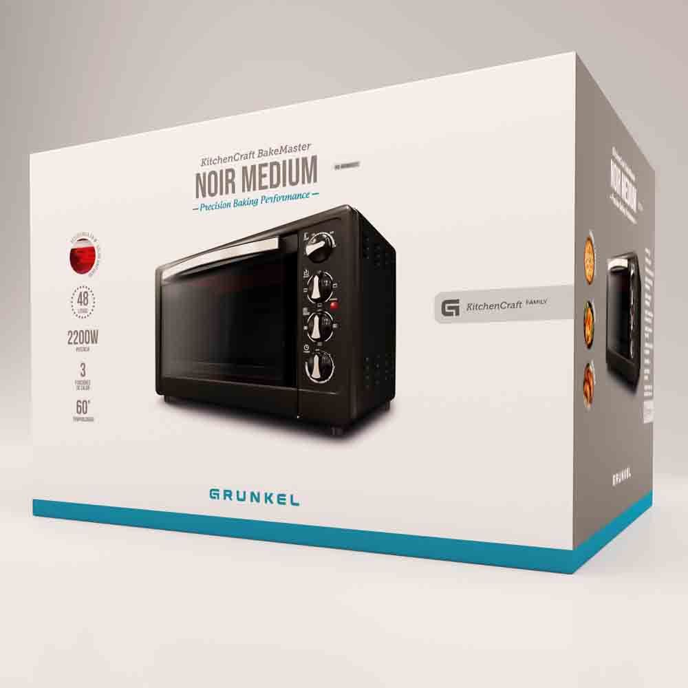 Horno Eléctrico Multifunción De Sobremesa  De 48l - Hr-48rmrusti - 2200w - Negro