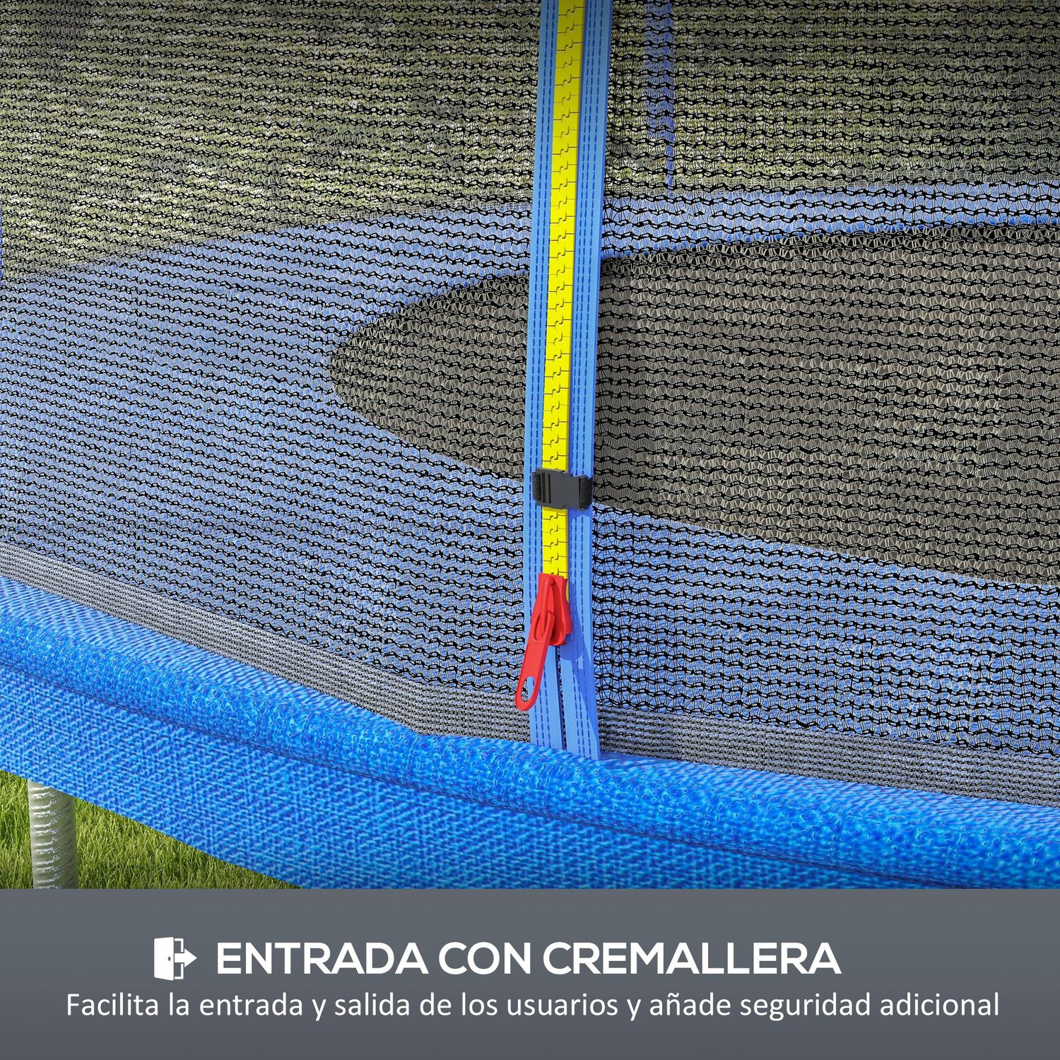 Red De Seguridad Para Cama Elástica Sportnow Pe, Ø244x180 Cm, Azul
