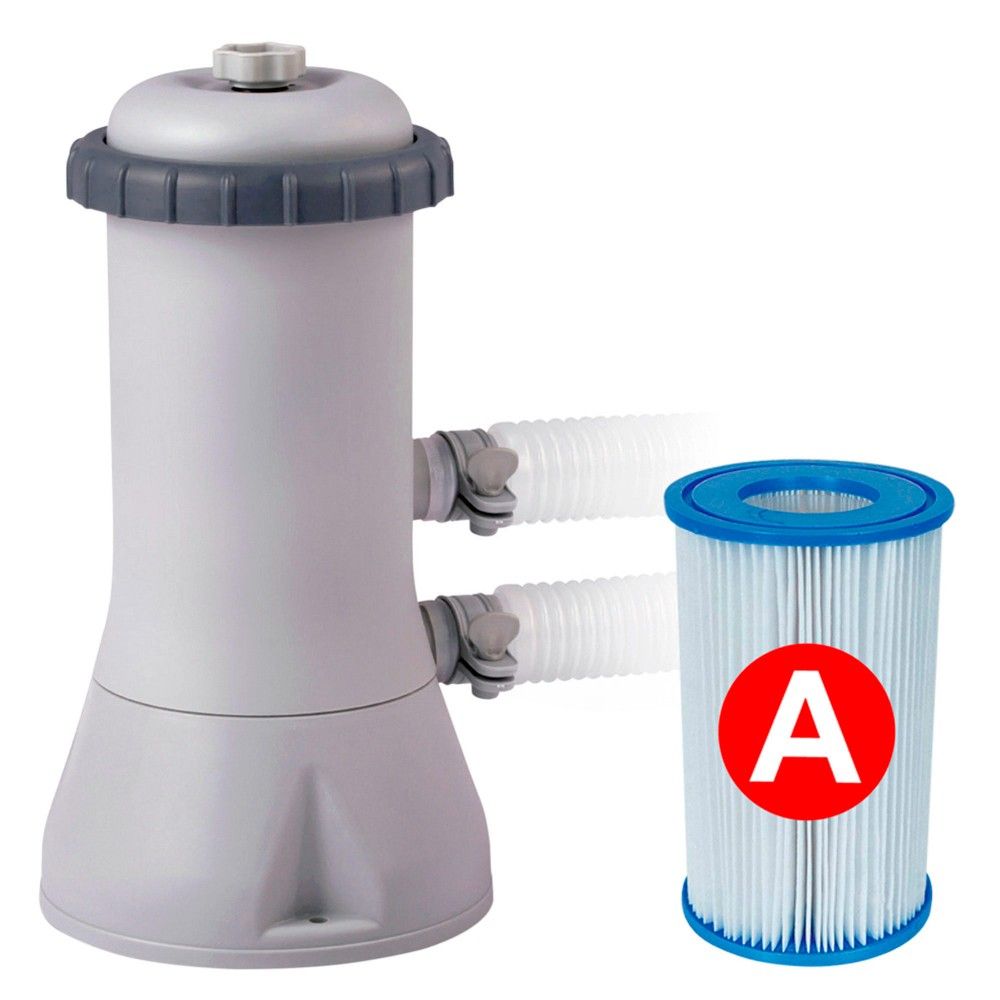 Piscina Desmontable Tubular Rectangular 488x244x107 Cm Gris Intex Con Depuradora