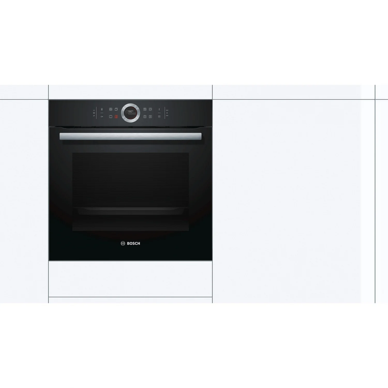 Horno Multifución Bosch  HBG675BB1, 3,6 kW, 71 L, Apertura Abatible, 13 Funciones de Cocción, Eficiencia A+ - Negro