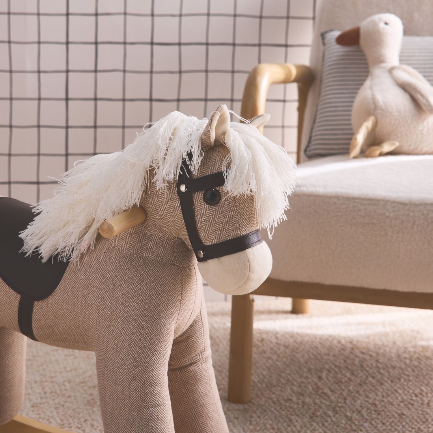 Caballo Balancín Para Niños, Marrón