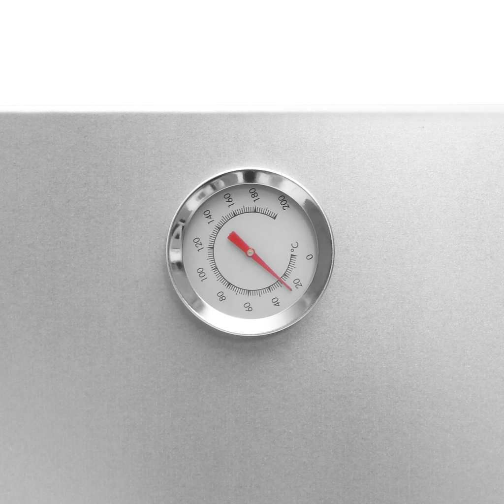 Horno Ahumador De Barbacoa Con Mesa Acero Galvanizado Vidaxl