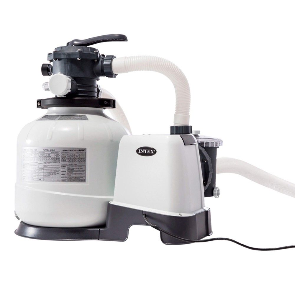 Piscina Desmontable Tubular Rectangular Pvc 975x488x132 Cm Gris Oscuro Intex Con Depuradora