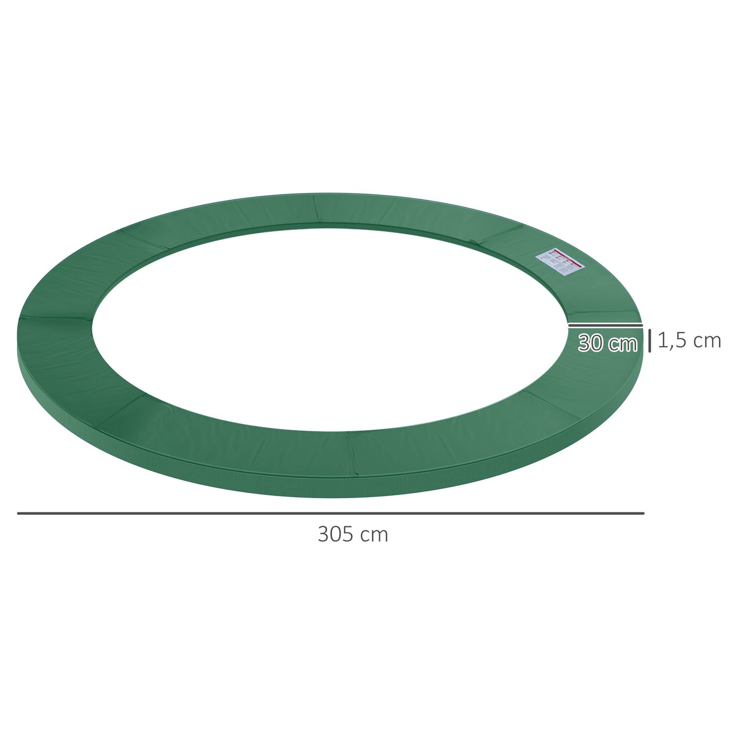 Cubierta De Proteccion Homcom Plástico Espuma De Epe, Ø305 Cm, Verde