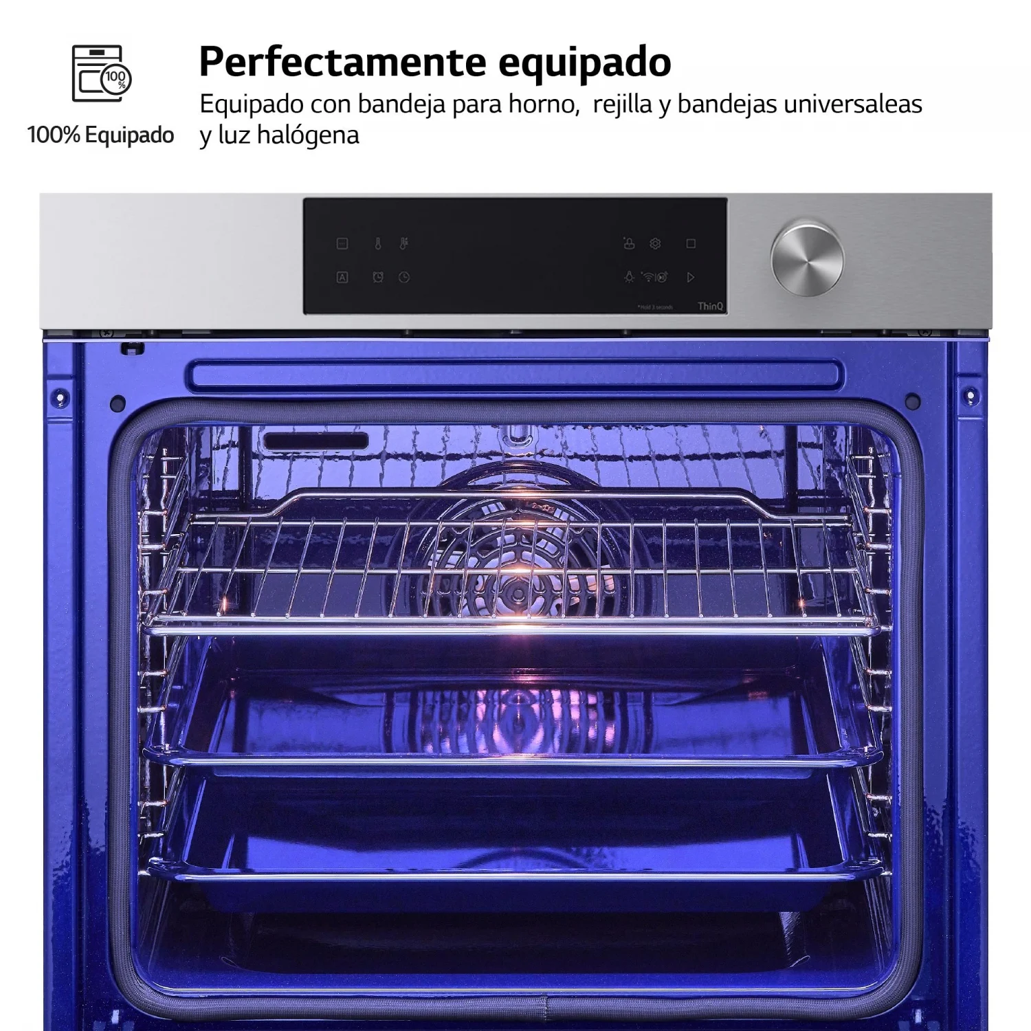 Horno Pirolítico LG WSED7612S, 3,5 KW, 76 L, Apertura Abatible, 15 Funciones de Cocción, Wifi, Eficiencia A+ - Inox