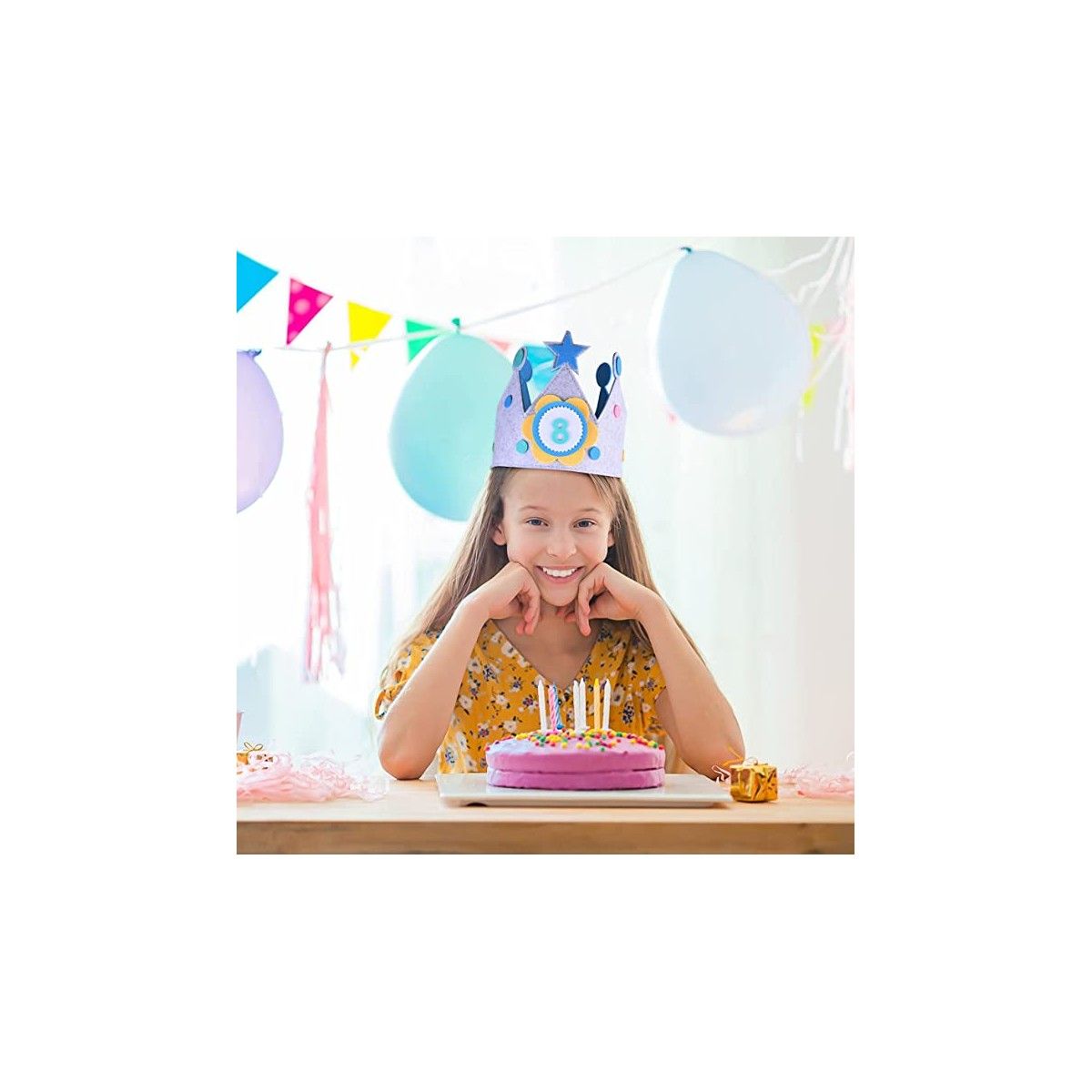 Corona Cumpleaños Con Números Intercambiables Azul - Juegos Y Juguetes Infantiles Para Niños