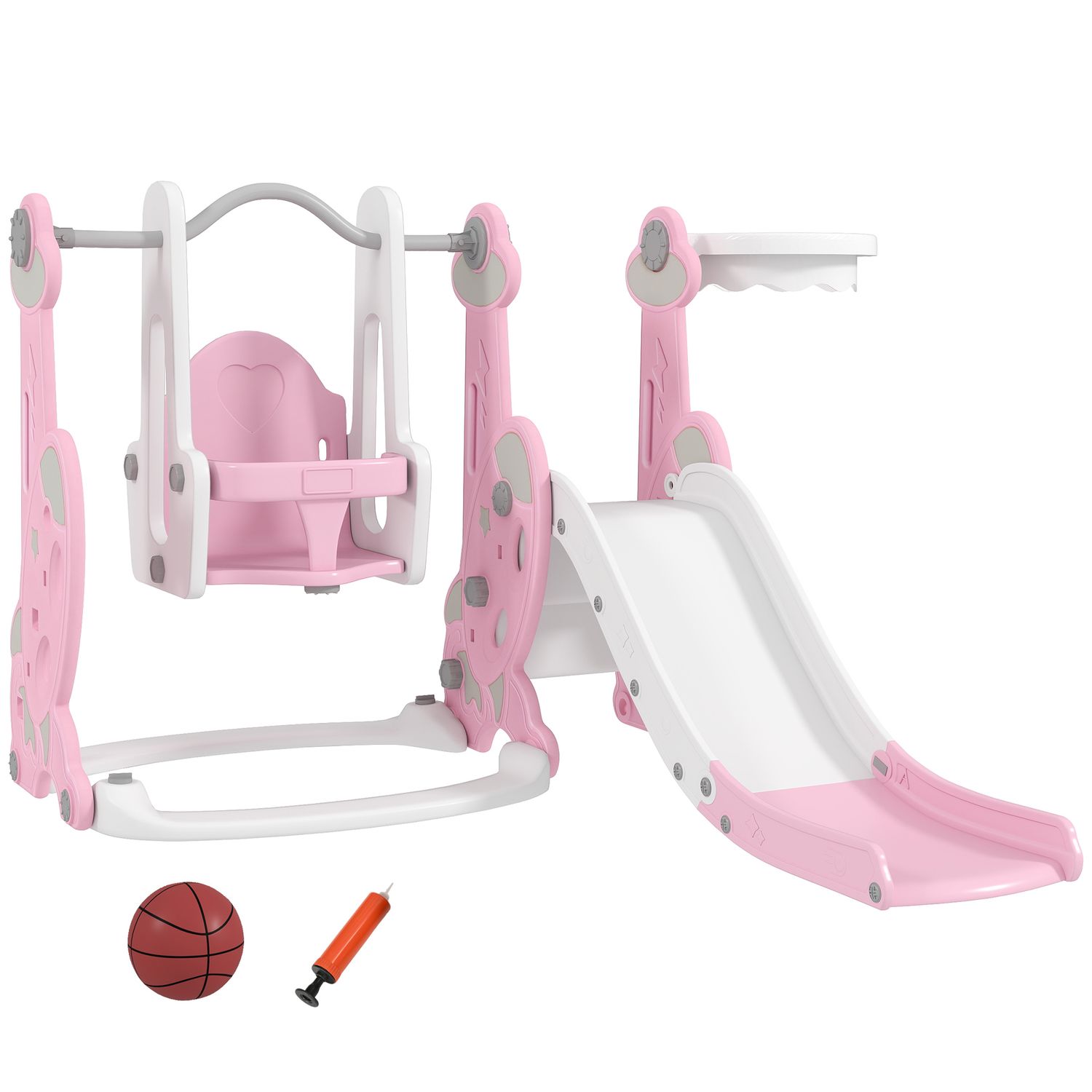 Tobogán Infantil 4 En 1 Con Columpio Y Tobogán Multicolor Aiyaplay