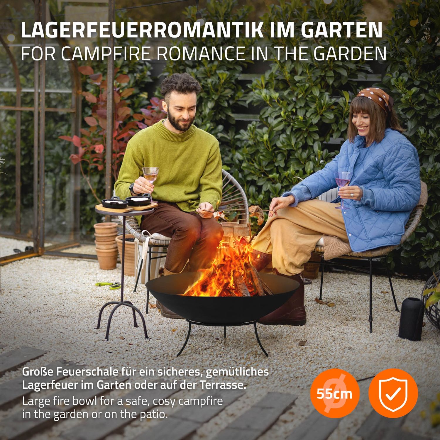 Hoguera De Acero Con Trípode Para Barbacoas