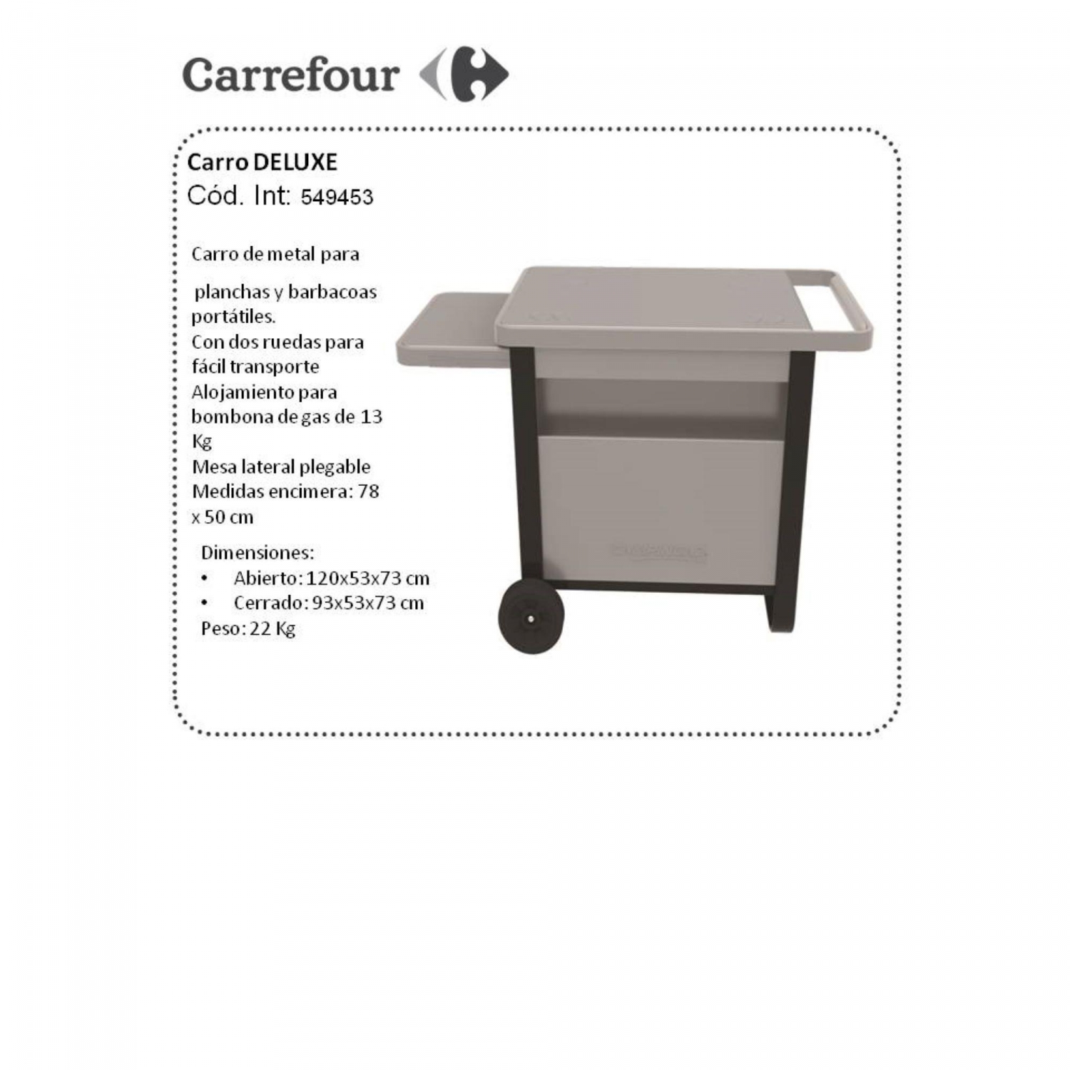 Carro Deluxe para Barbacoa/Plancha Campingaz